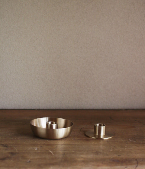 Brass Round Candle Holder