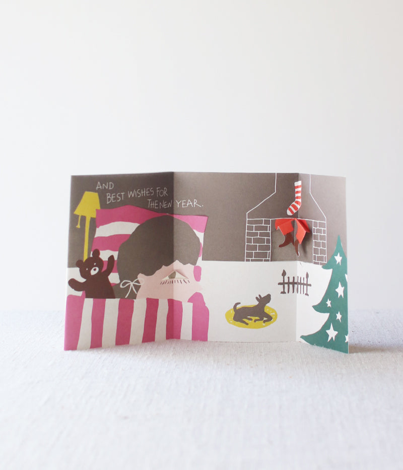 Holiday Pop-up Card {Chimney & A Girl}