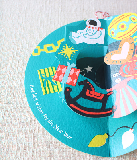 Holiday Pop-up Card {Moon Wreath}