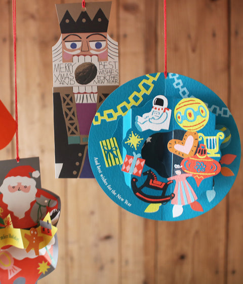 Holiday Pop-up Card {Moon Wreath}