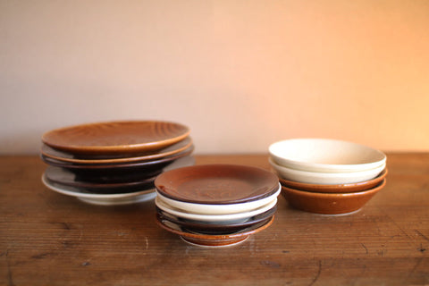 Gunji Pottery Geometric Pattern Small Bowl {Light Brown} - sold out