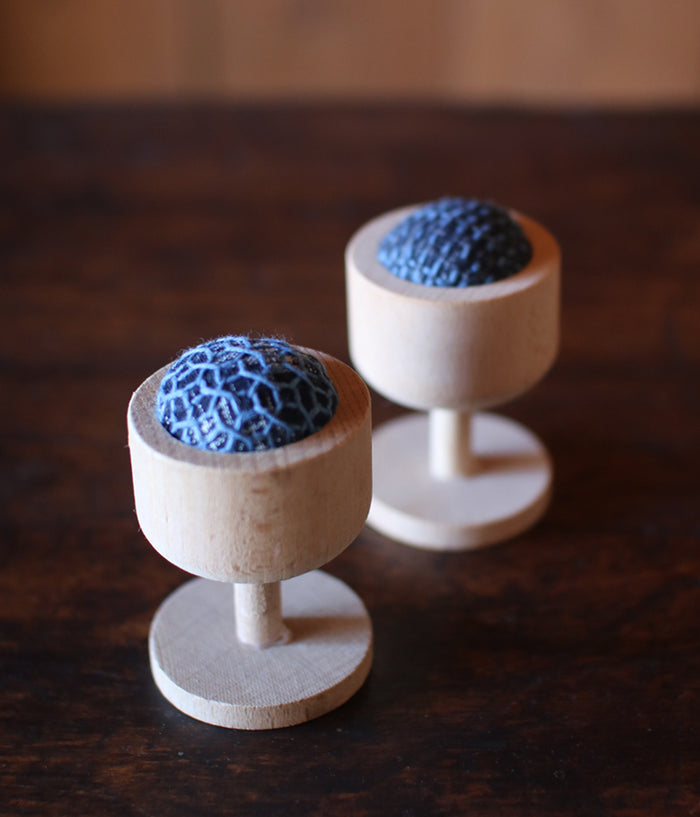 Sashiko Pincushion (Teapots & Cups)