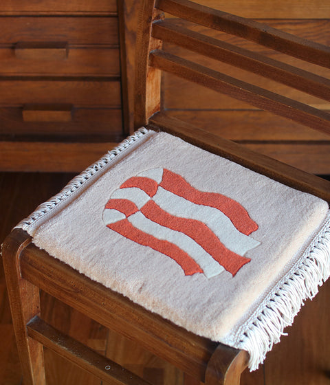 Yonezawa Dantsu Woven Wool Chair Mat {Windsock} - sold out