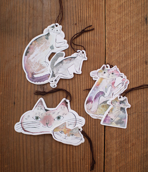 TORANEKO BONBON Cutout Cat Gift Tags