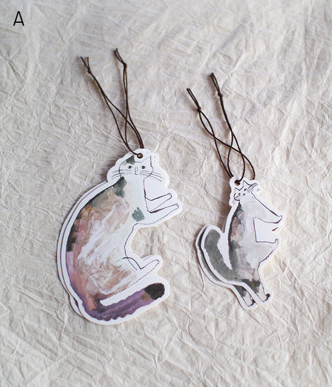 TORANEKO BONBON Cutout Cat Gift Tags