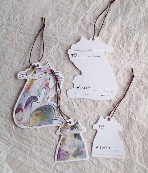 TORANEKO BONBON Cutout Cat Gift Tags