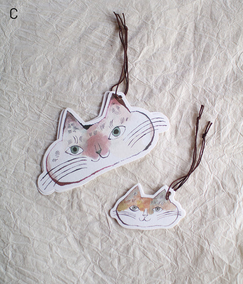 TORANEKO BONBON Cutout Cat Gift Tags