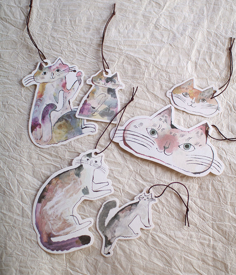 TORANEKO BONBON Cutout Cat Gift Tags