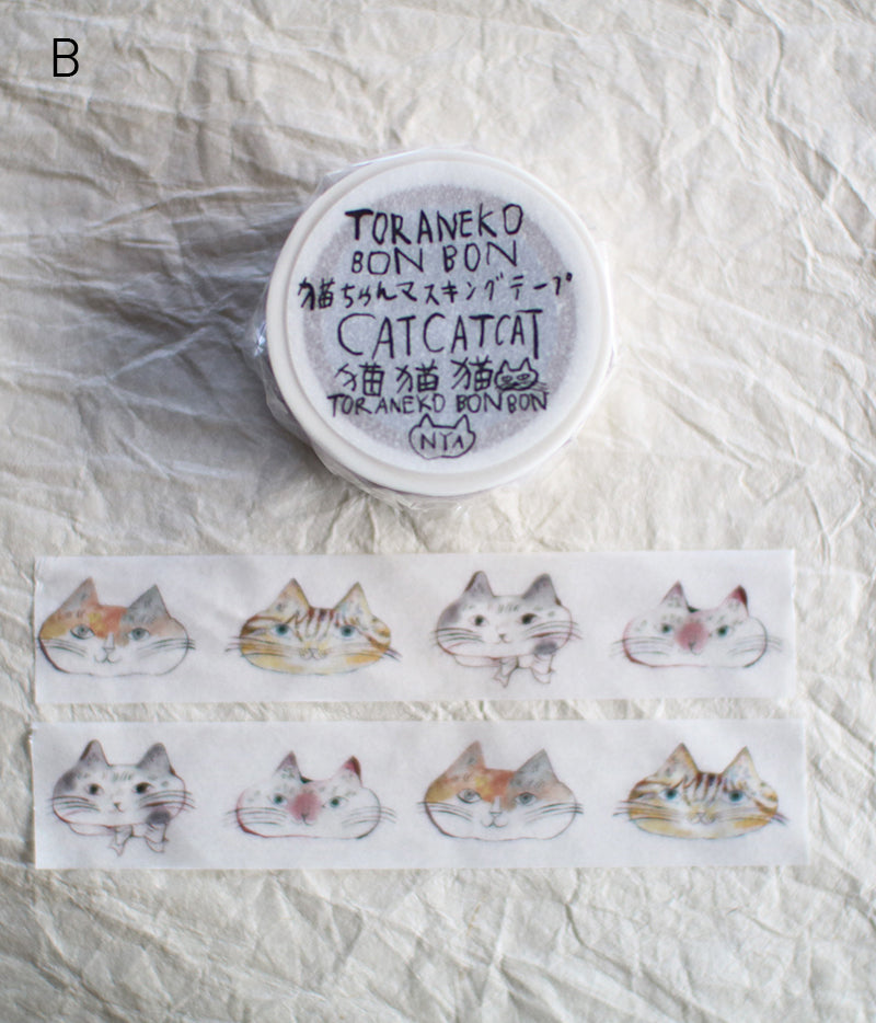 TORANEKO BONBON Cat Masking Tapes