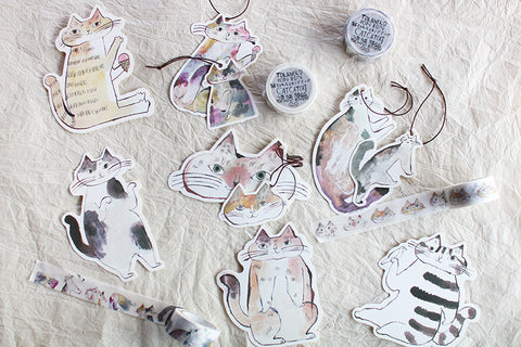 TORANEKO BONBON Cutout Cat Gift Tags