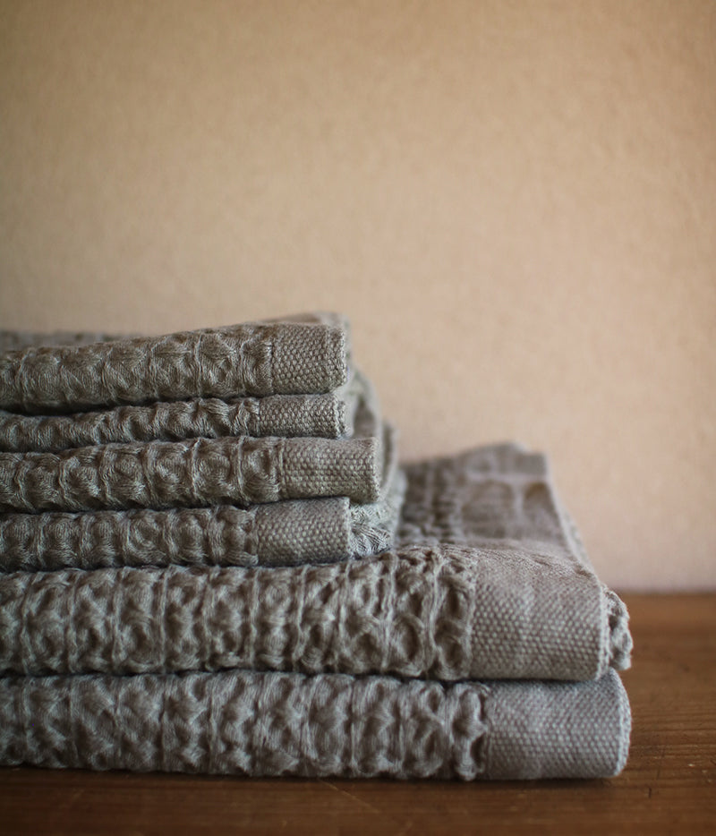 Heather Waffle Cotton Linen Towels