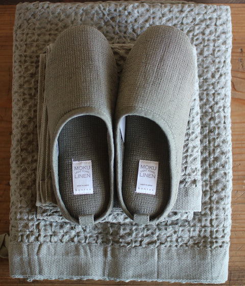 Moku Linen Room Shoes {Khaki}