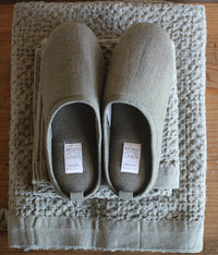 Heather Waffle Cotton Linen Towels {Khaki}