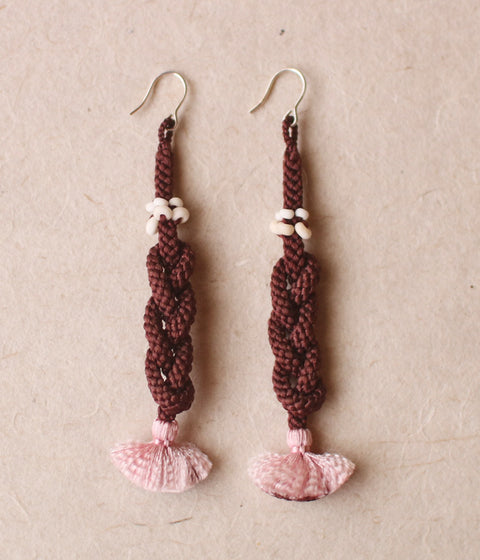 Kumihimo Silk Braided Earrings [B]