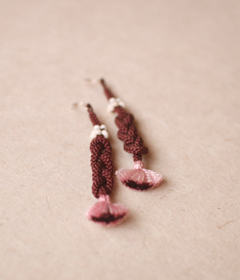 Kumihimo Silk Braided Earrings [B]