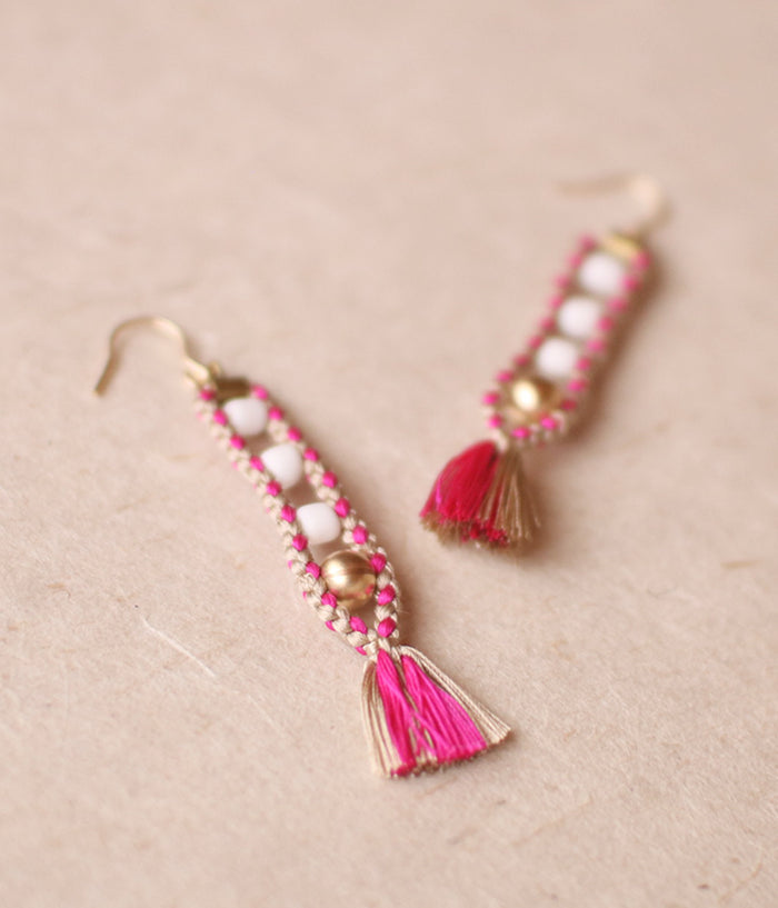 Kumihimo Silk Braided Earrings [A]