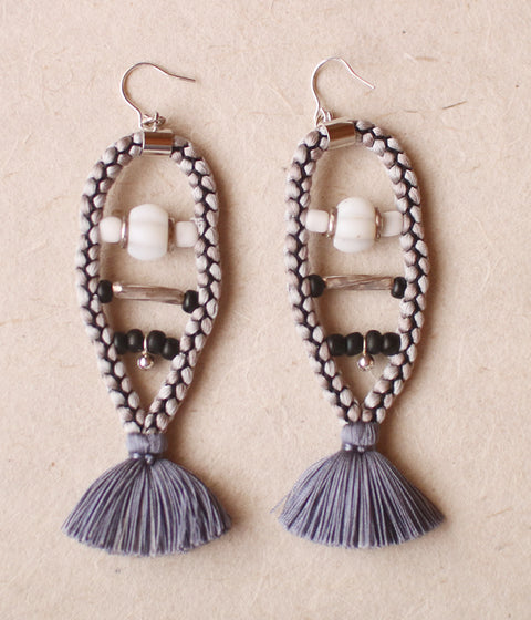 Kumihimo Silk Braided Earrings [E]