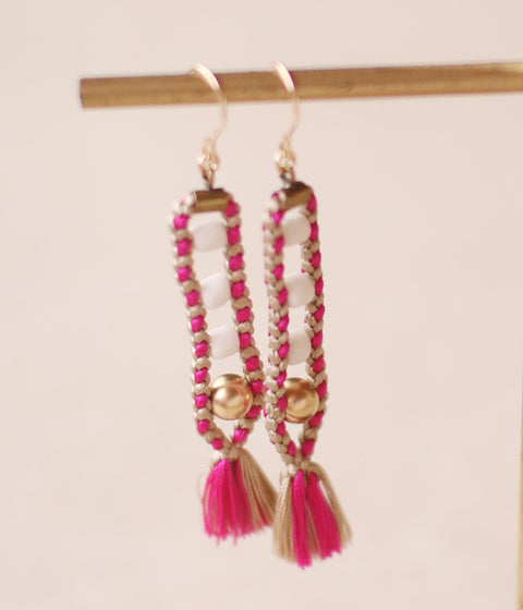Kumihimo Silk Braided Earrings [A] - sold out