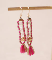 Kumihimo Silk Braided Earrings [A]