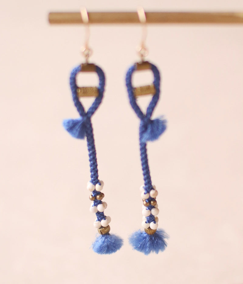 Kumihimo Silk Braided Earrings [C]