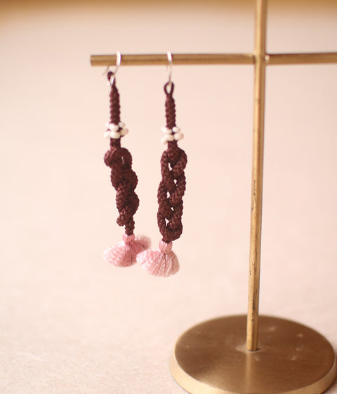 Kumihimo Silk Braided Earrings [B]