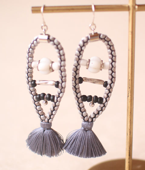 Kumihimo Silk Braided Earrings [E]