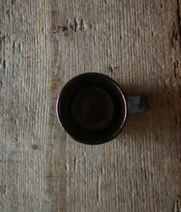 Black Glaze Pottery Mug (dark brown)