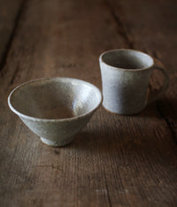 Namako Glaze Grey Pottery Bowl