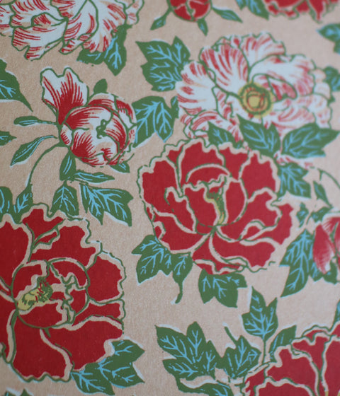HAIBARA Chiyogami Notebook {Peony}