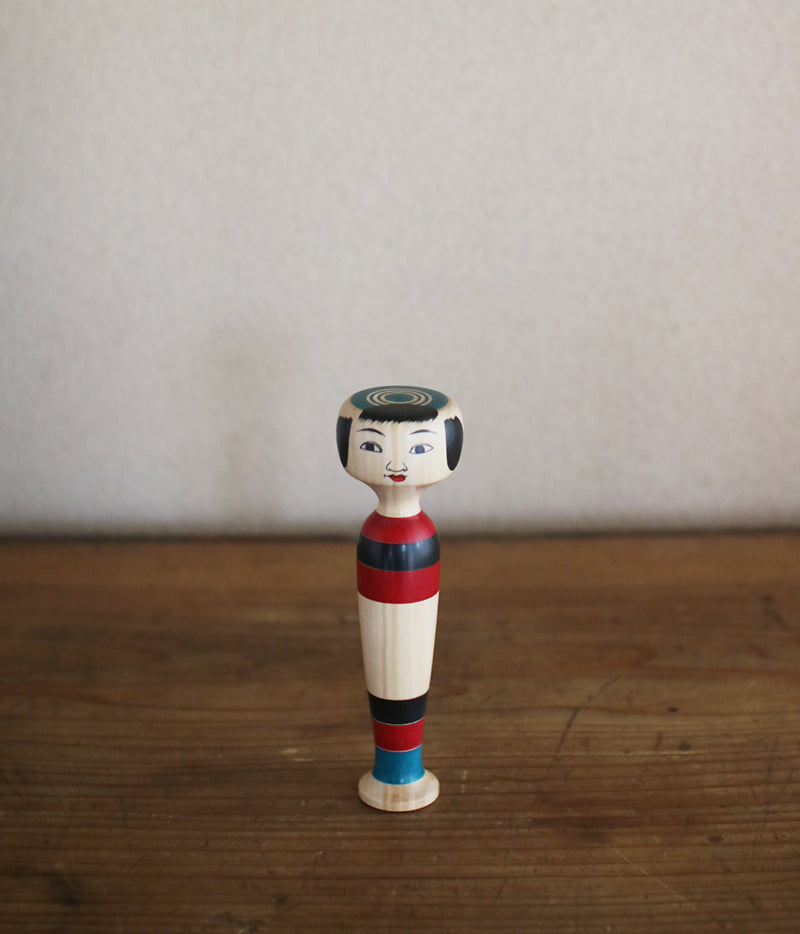 Stripe Kokeshi Doll {Small}