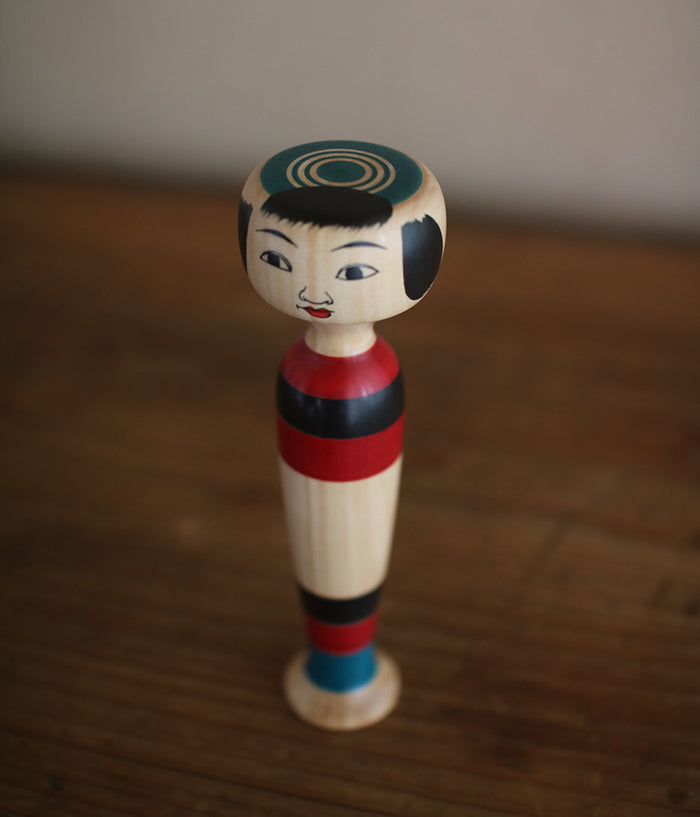 Stripe Kokeshi Doll {Small}