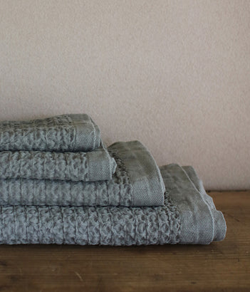 Heather Waffle Cotton Linen Towels {Khaki}