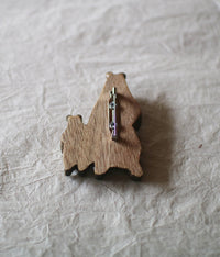 Hand-Carved Bear Brooch