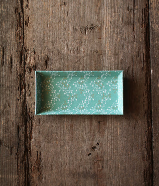 Chiyogami Paper Tray {Futaba-Aoi} (backorder)