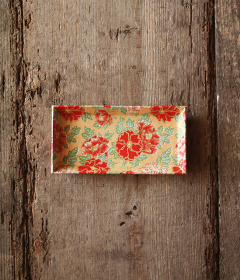 Chiyogami Paper Tray {Peony}