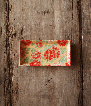 HAIBARA Chiyogami Paper Tray {Peony} (backorder)