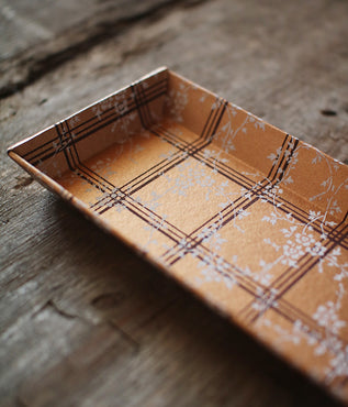 Chiyogami Paper Tray {Florets and Arabesque}