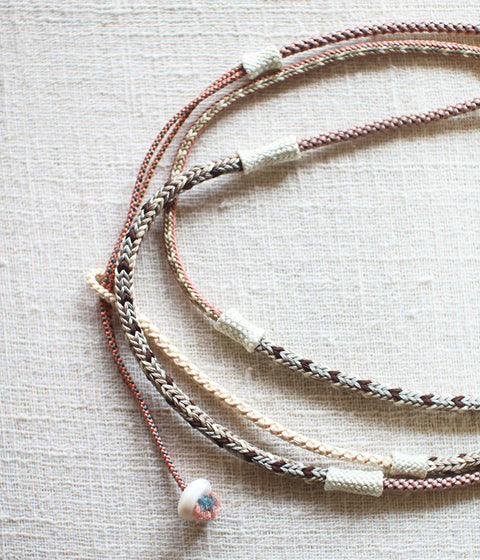 Kumihimo Silk Braided Necklace [E] - sold out