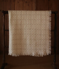 kijinokanosei wool throw {jyugoya / white)