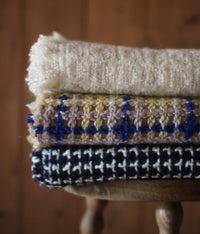 kijinokanosei wool throw {sankanshion / yellow x blue}