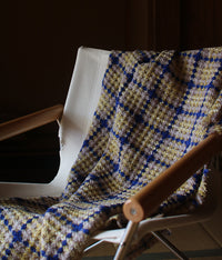 kijinokanosei wool throw {sankanshion / yellow x blue}