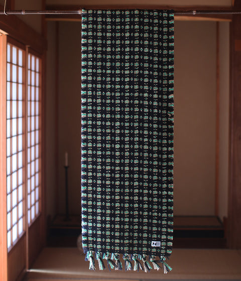 [sold out] kijinokanosei long scarf {hisui / green x black}