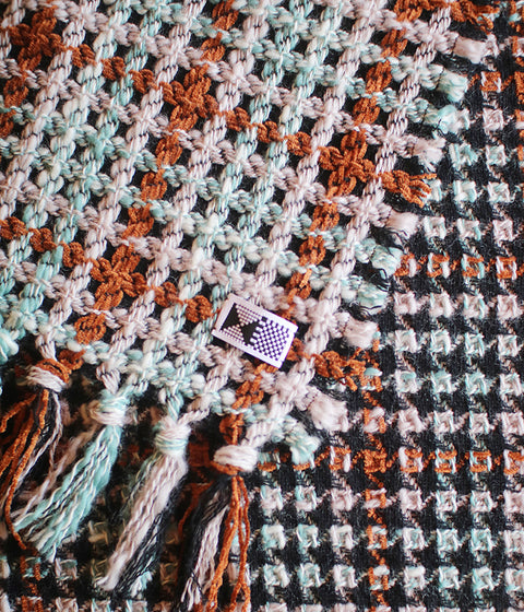 [SALE] kijinokanosei long scarf {sankanshion / light blue x brown, black} (15% Off)