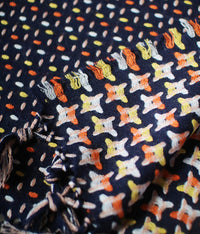 kijinokanosei long scarf {matsuribayashi / navy x yellow, orange}