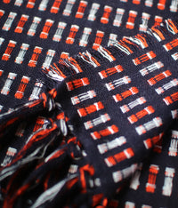 kijinokanosei long scarf {shimobashira / navy x orange, white}