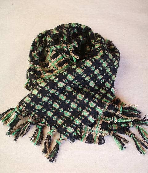 [sold out] kijinokanosei long scarf {hisui / green x black}