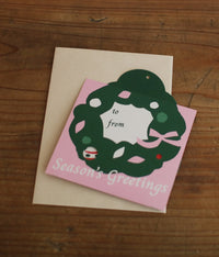 Holiday Pop-up Card {Pink Wreath}