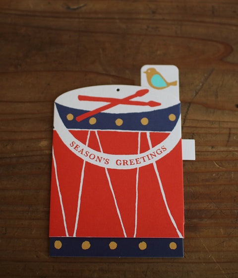 xHoliday Pop-up Card {Kids Drum}