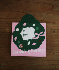 Holiday Pop-up Card {Pink Wreath}