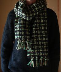 kijinokanosei long scarf {hisui / green x black}